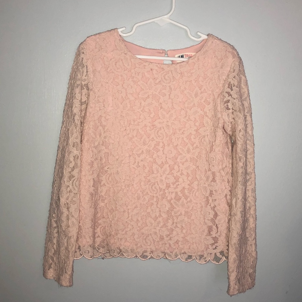 ⭐️⭐️kids H&M pink flowered long sleeve shirt⭐️⭐️